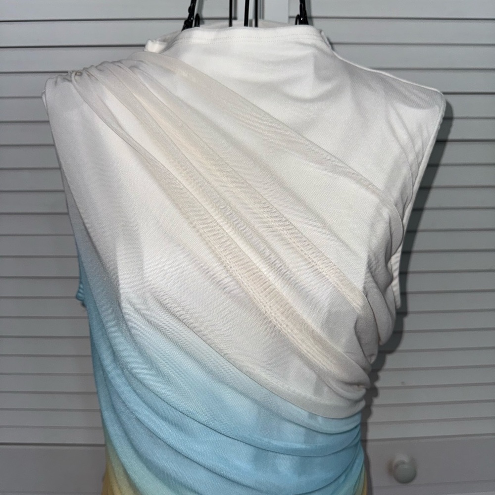 NWT🌊COMMENSE Gradient Mesh Backless Maxi Dress S… - image 4